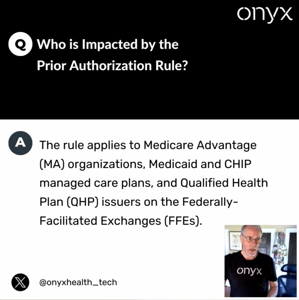 Who is impacted by the CMS Prior Authorization Rule